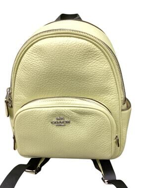 NWT Coach Backpack Women’s One Size Mini Court Backpack Leather Pale Lime Green